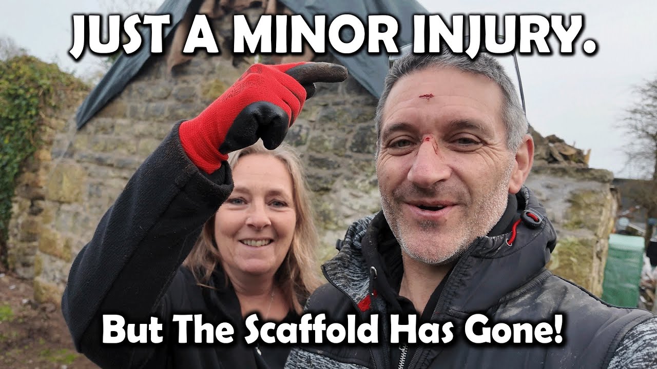 No One Was Hurt (Much) When We Took The Scaffold Down. Log Burner Restored and Fitted