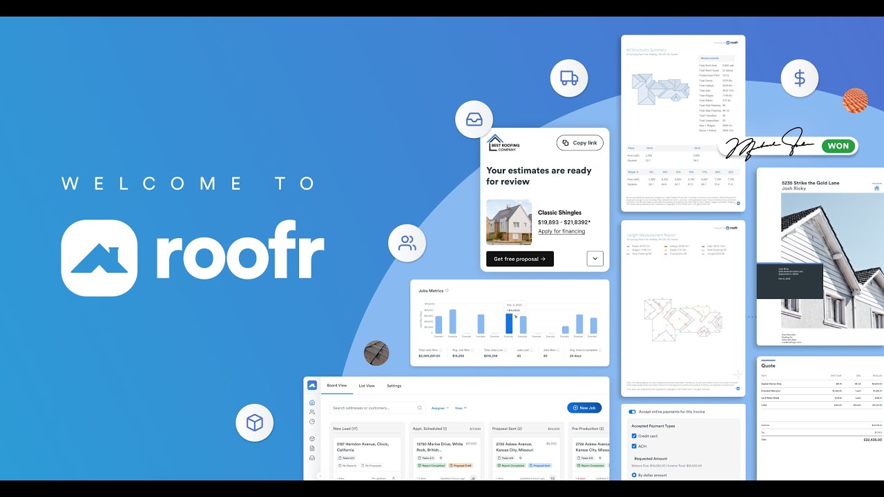 We're Roofr: The all-in-one software for roofers