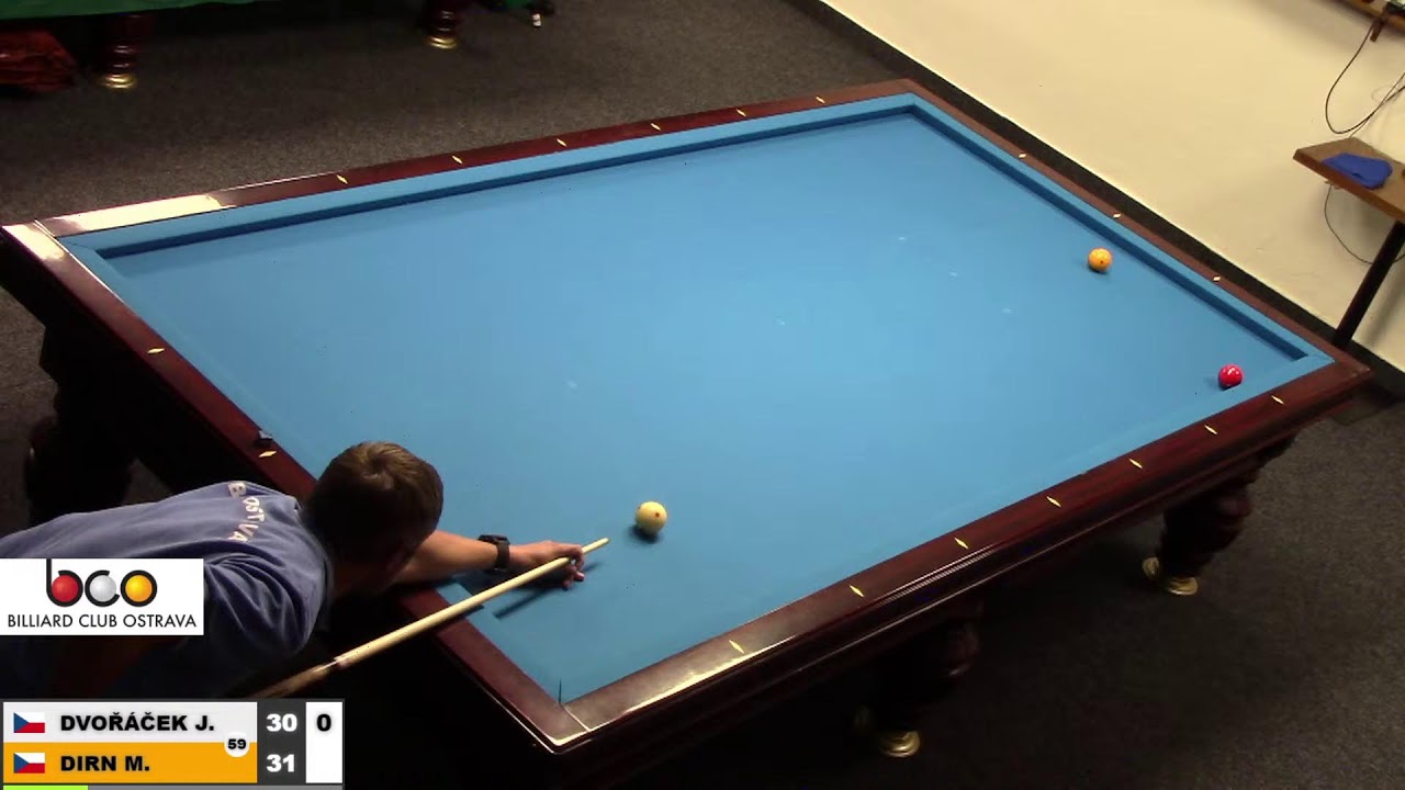 Czech league | 3-cushion | D1 | 1st round | Jan Dvořáček v Marcel Dirn