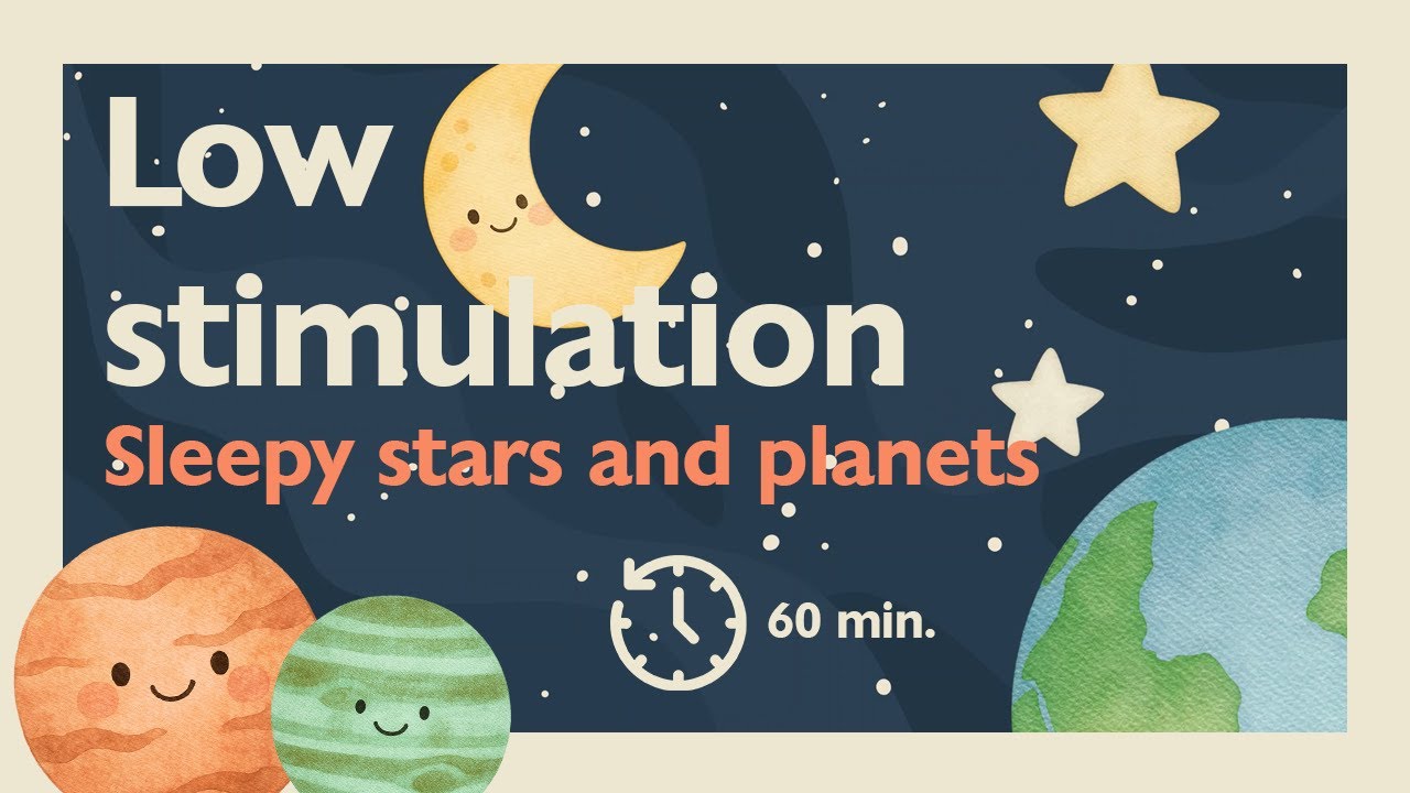 Baby Sleep Music Video Planets, Stars & Rockets | Relaxing Low Stimulation Space for Toddlers