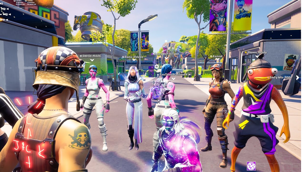 STACKED LOBBY OF RARE SKINS GO INTO PARTY ROYALE...