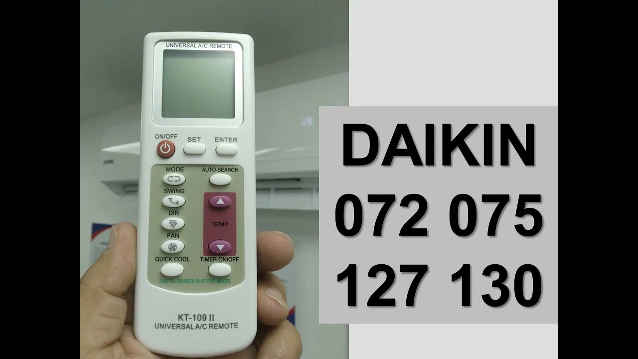 códigos de control universal KT 109