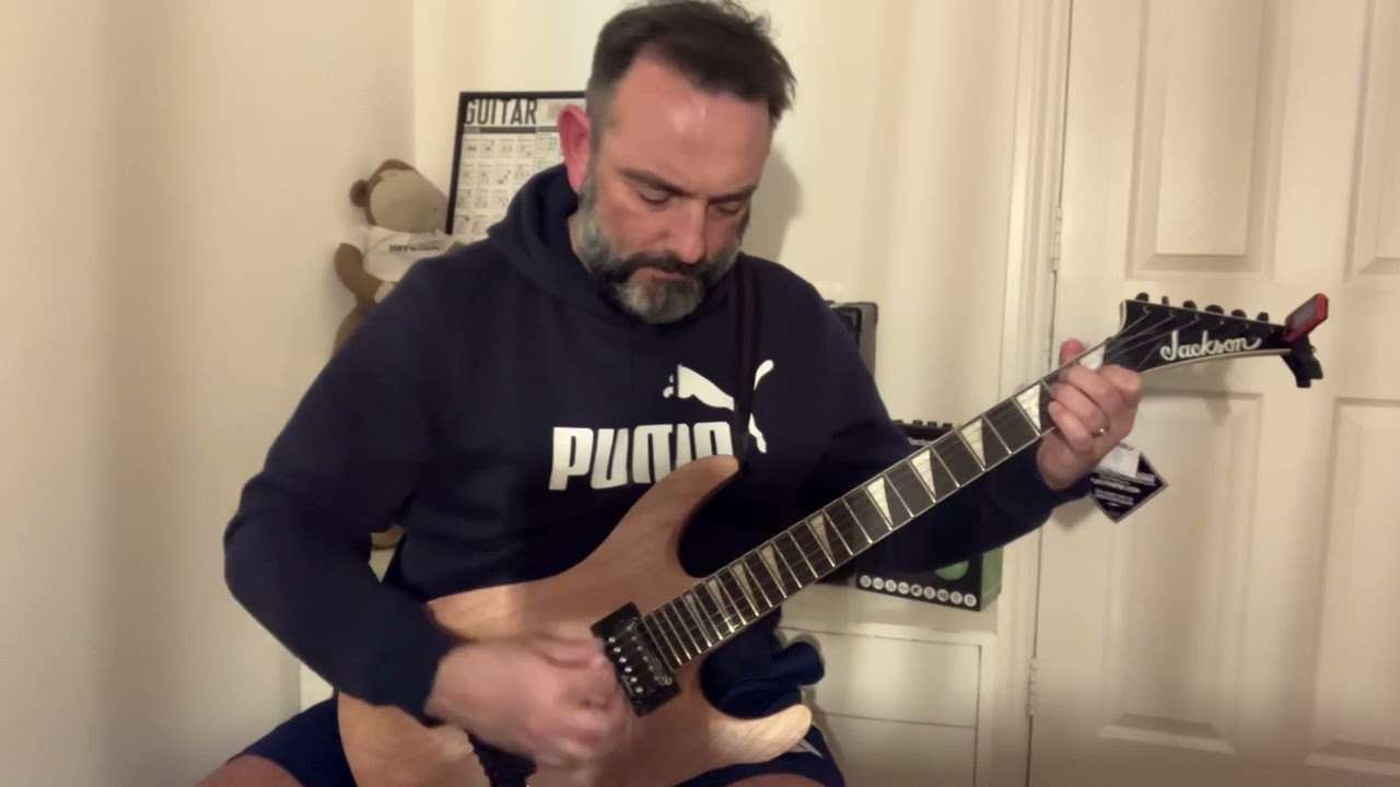 Jackson Dinky JS22, so glad to have one back. Wide range of tones and a lovely neck