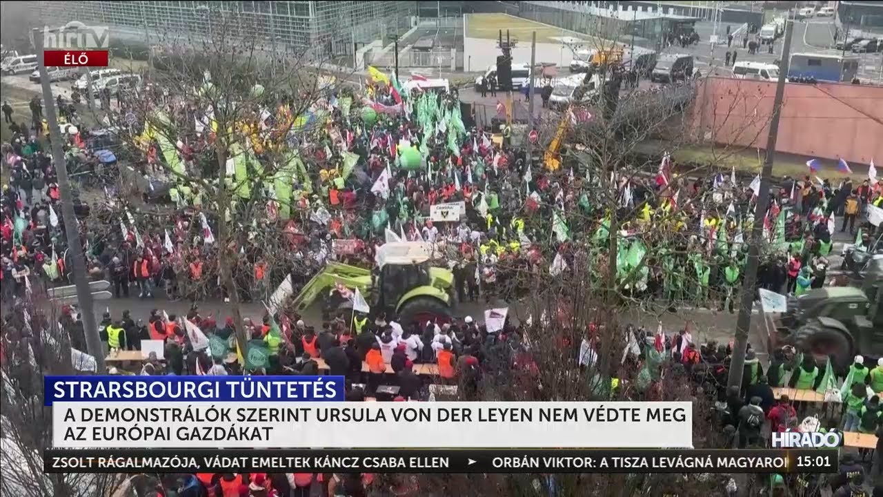 A demonstrálók szerint Ursula von der Leyen nem védte meg az európai gazdákat  - HírTV