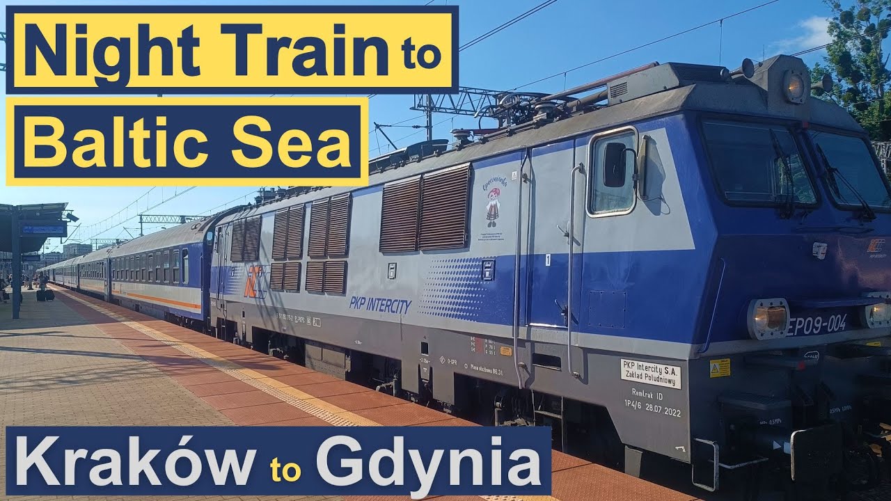 Kraków to Gdynia by Scenic Night Train Karpaty to Baltic Sea in a Single Sleeper cabin across Poland