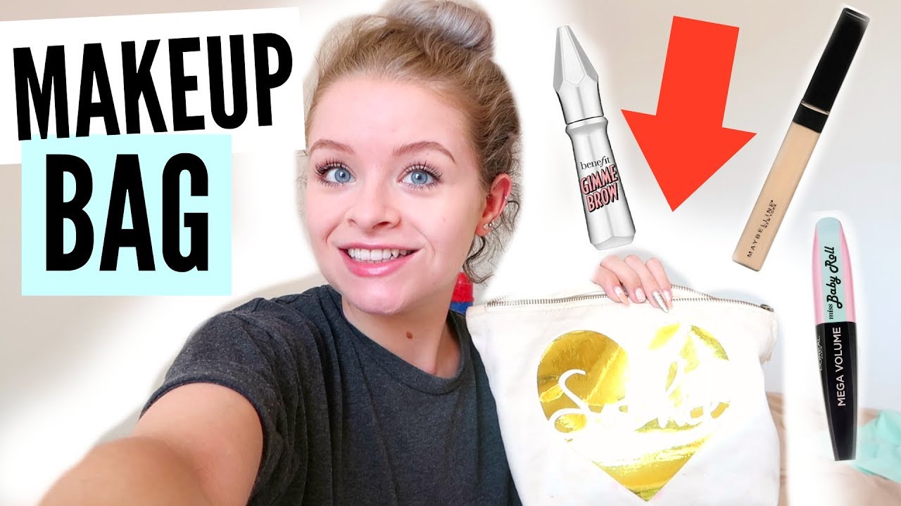 WHAT'S IN MY TRAVEL MAKEUP BAG? | sophdoesvlogs