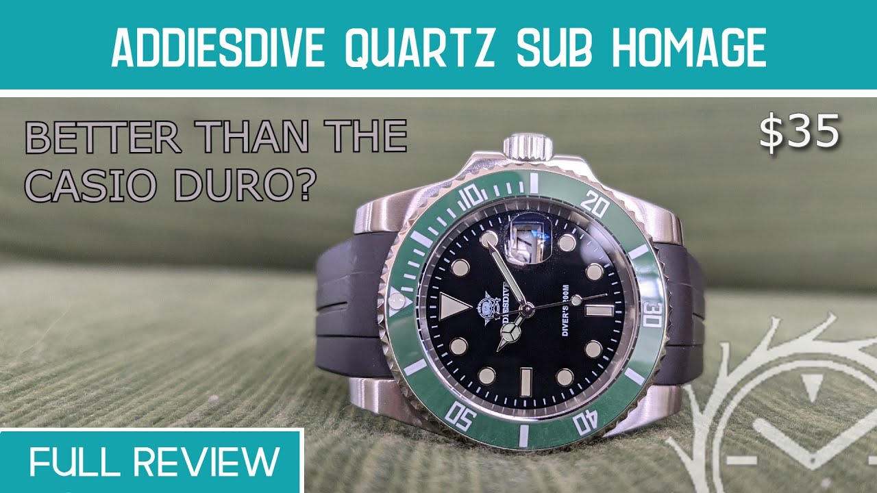 AddiesDive Quartz Sub Homage   Full review