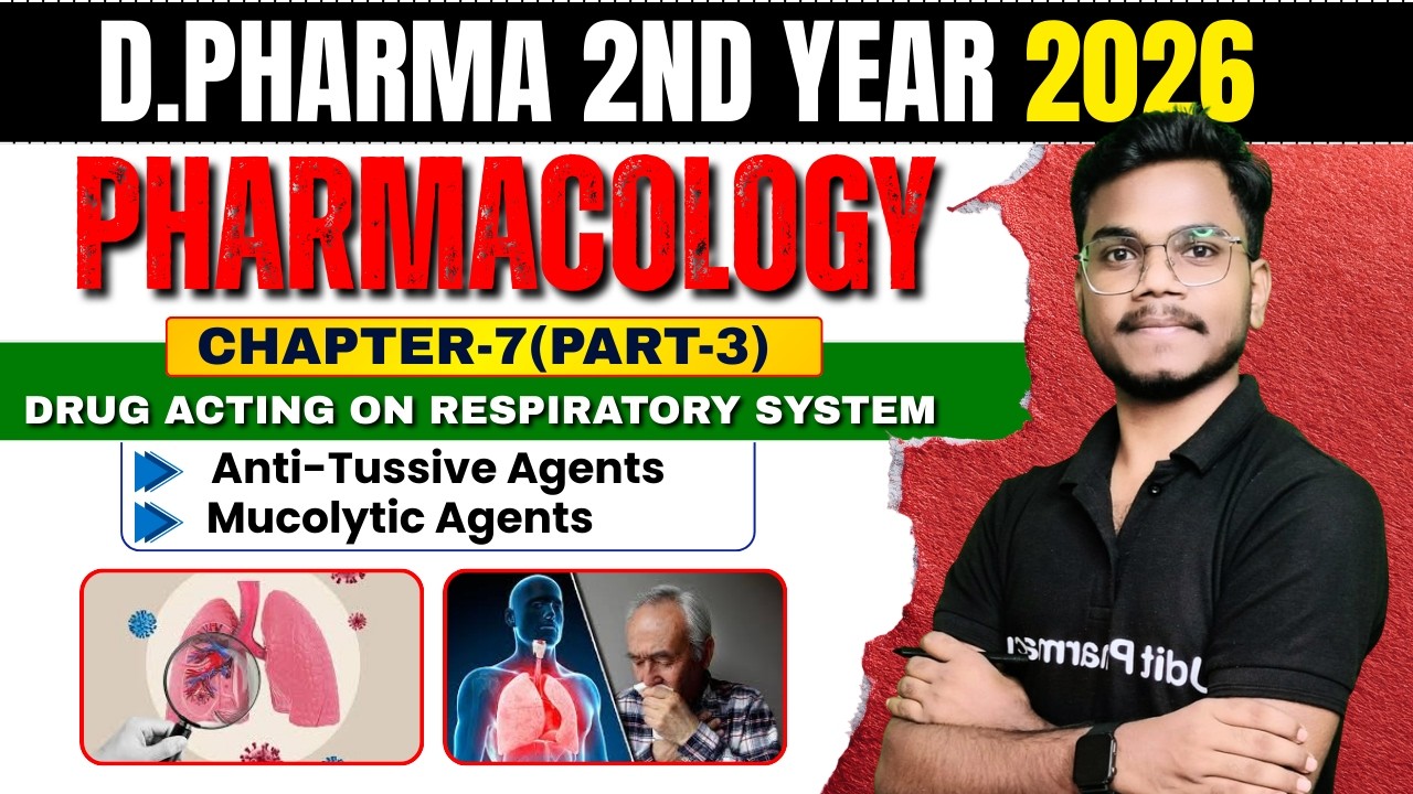 Drug Acting on Respiratory System | CH-7 (Part-3) | Anti-Tussive & Mucolytic Agents | Pharmacology