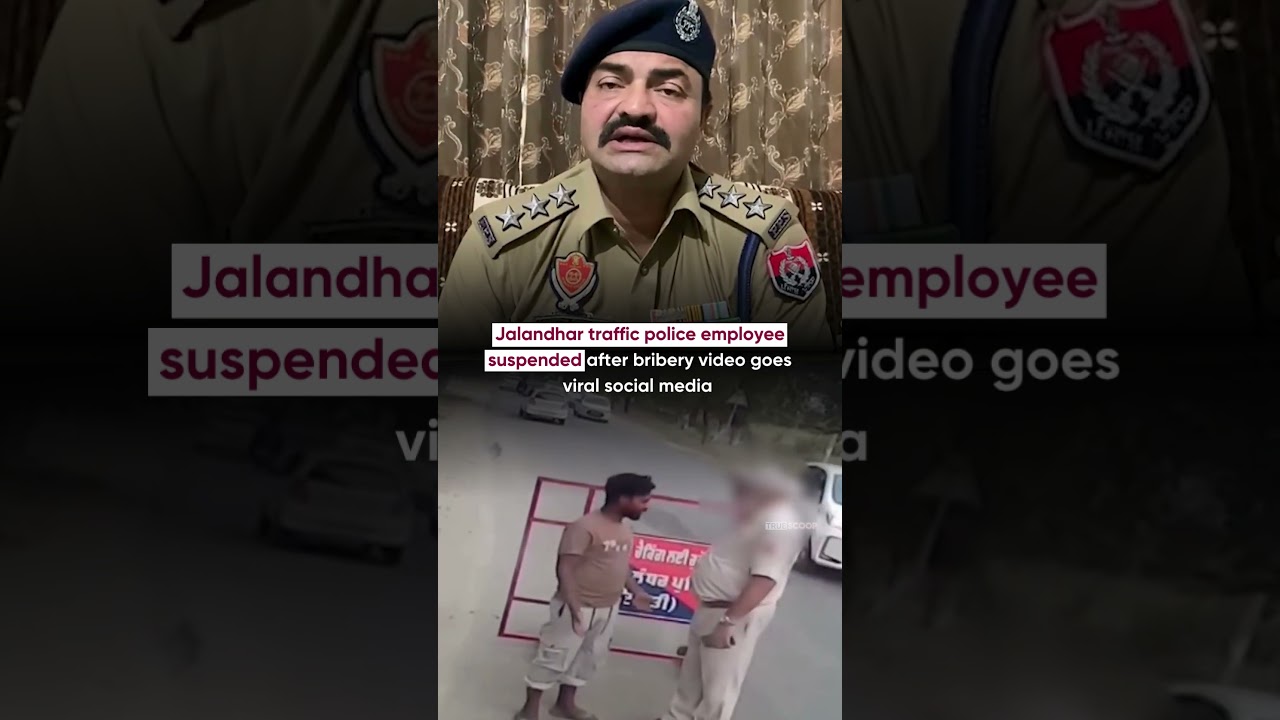 Jalandhar traffic police employee suspended after bribery video goes viral social media