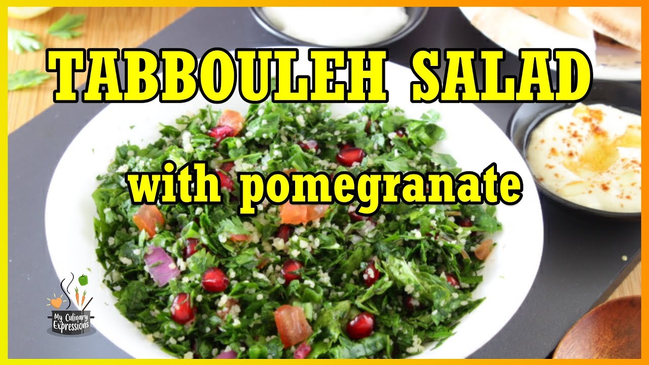Tabbouleh with Pomegranate Salad | Mediterranean Tabbouleh Salad Recipe | How to make Tabouli Salad