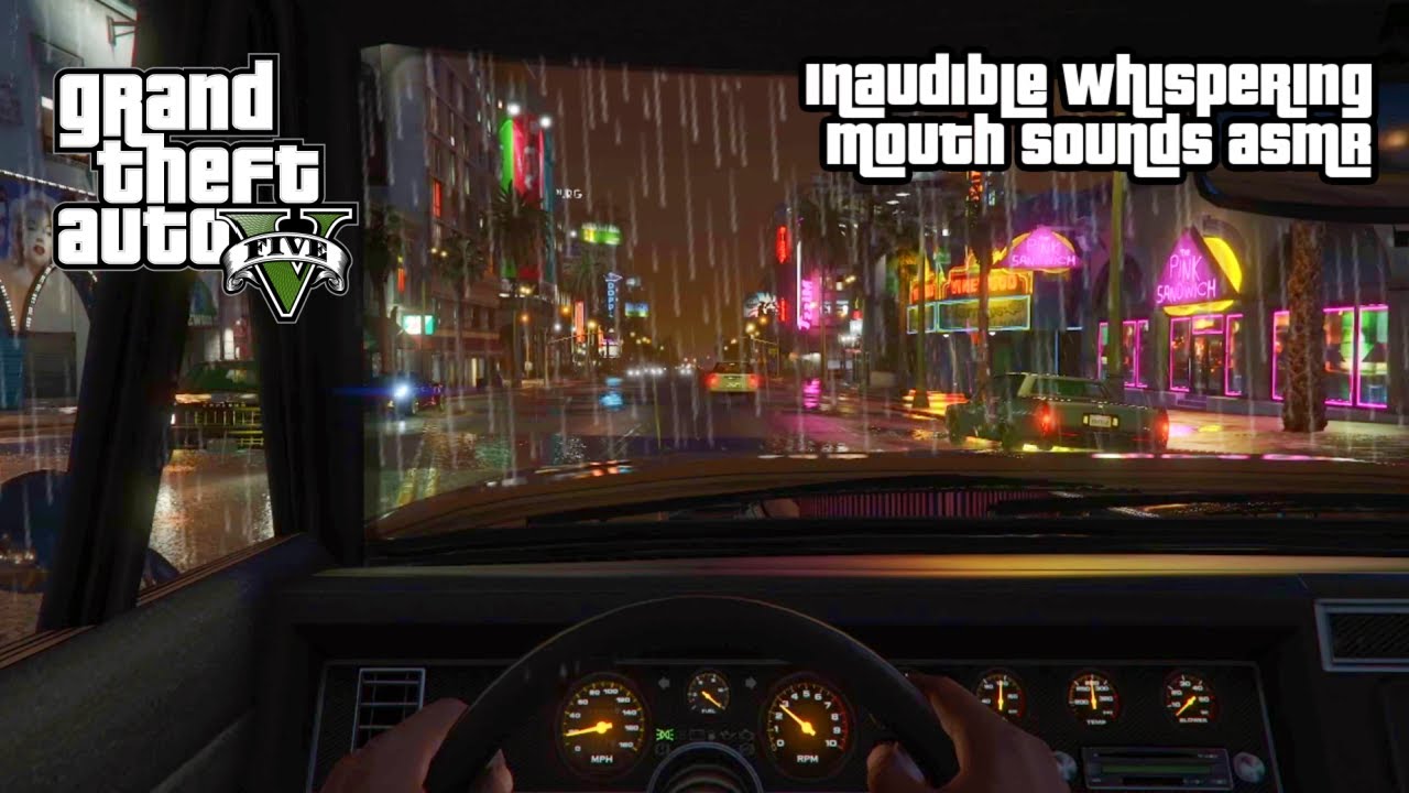 GTA ASMR 🌃 MOUTH SOUNDS GALORE 🌧️ Inaudible Ear to Ear Whispers in Rainy Los Santos