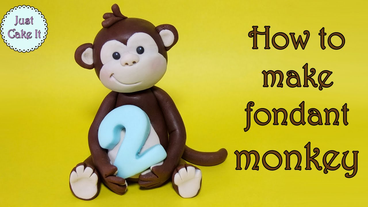 How to make a monkey cake topper / Jak zrobić małpkę z masy cukrowej