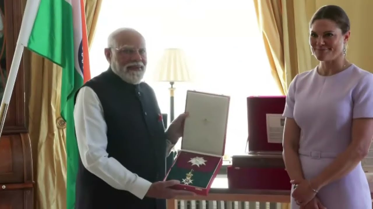 PM Modi Honored with Sweden's Prestigious Royal Order of the Polar Star