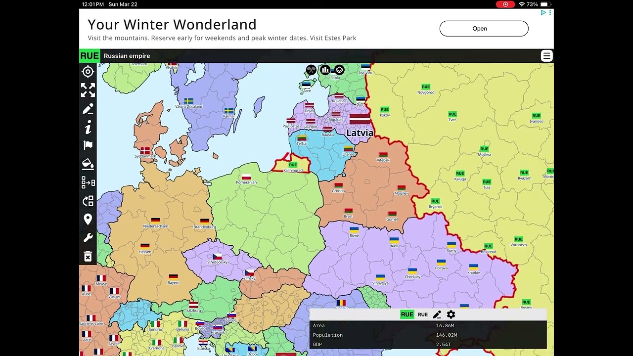 A+ Map editor  Every comment equals Europe changes 