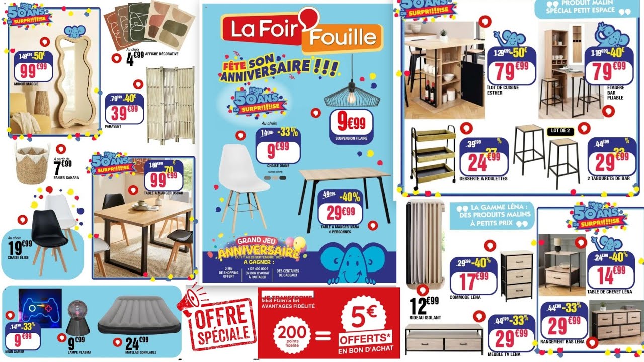 La Foir'Fouille Arrivage 💥 Anniversaire 50 Ans 🤩 #cuisine #decoration #bonplan #promo #lafoirfouille
