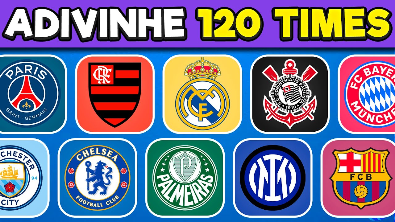 Adivinhe o Time em 3 Segundos ⚽ | 120 Escudos para Adivinhar | Mundo Quiz