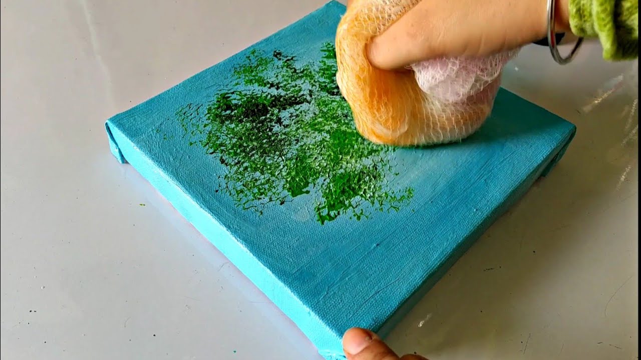 bath sponge painting technique for biginers/different way of painting