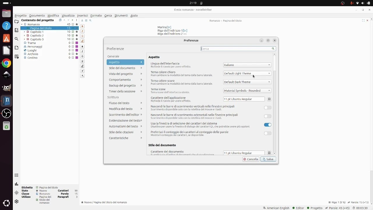 Novelwriter: programma per scrivere libri