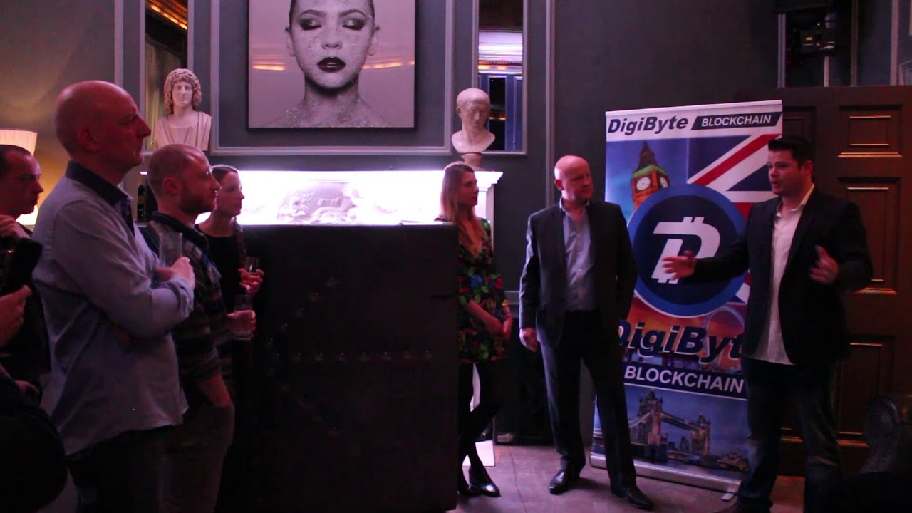 Digibyte Founder Jared Tate speaks at the first UK DigiByte Event In London