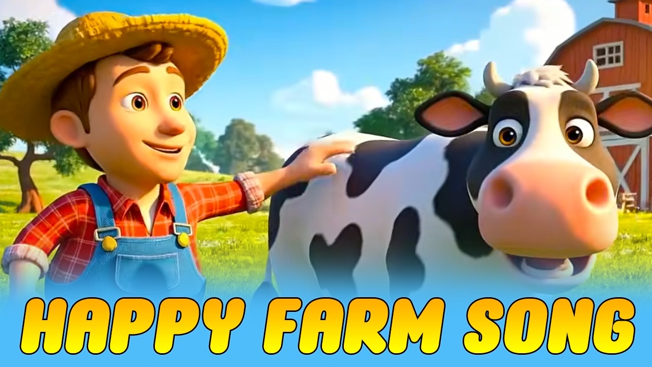 Old MacDonald's Farm 🐄 | Farm Animals Song for Kids | Moo Moo Cow Song