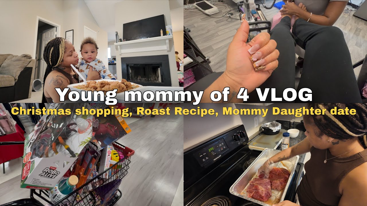 DITL OF A YOUNG MOM| Christmas shopping, Roast Recipe, Mommy Daughter Date |FT. ICLEVER