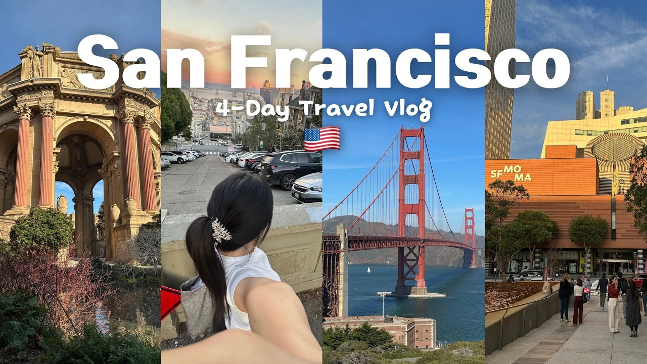 🇺🇸 San Francisco Travel Vlog | 🌴 샌프란시스코 여행 브이로그 w/교환학생 친구들  | 🌉 Golden Gate Bridge, Pier39, SFMoMA