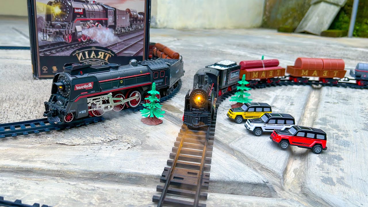 ASMR Unboxing & Assembly: 2 Classic Steam Trains with Heavy Smoke! - DS Train
