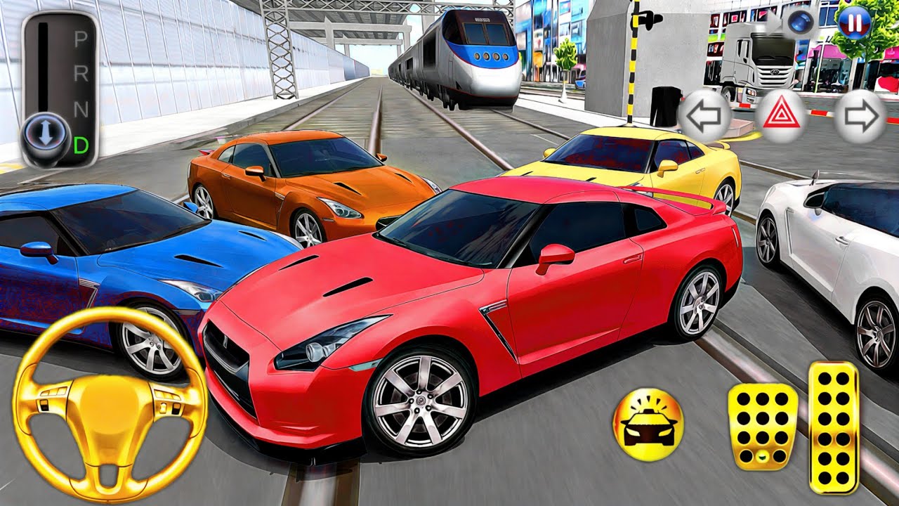 Nissan GTR in Railway Track City Car Driving Gameplay || 3D Driving Class New Update || Car Games