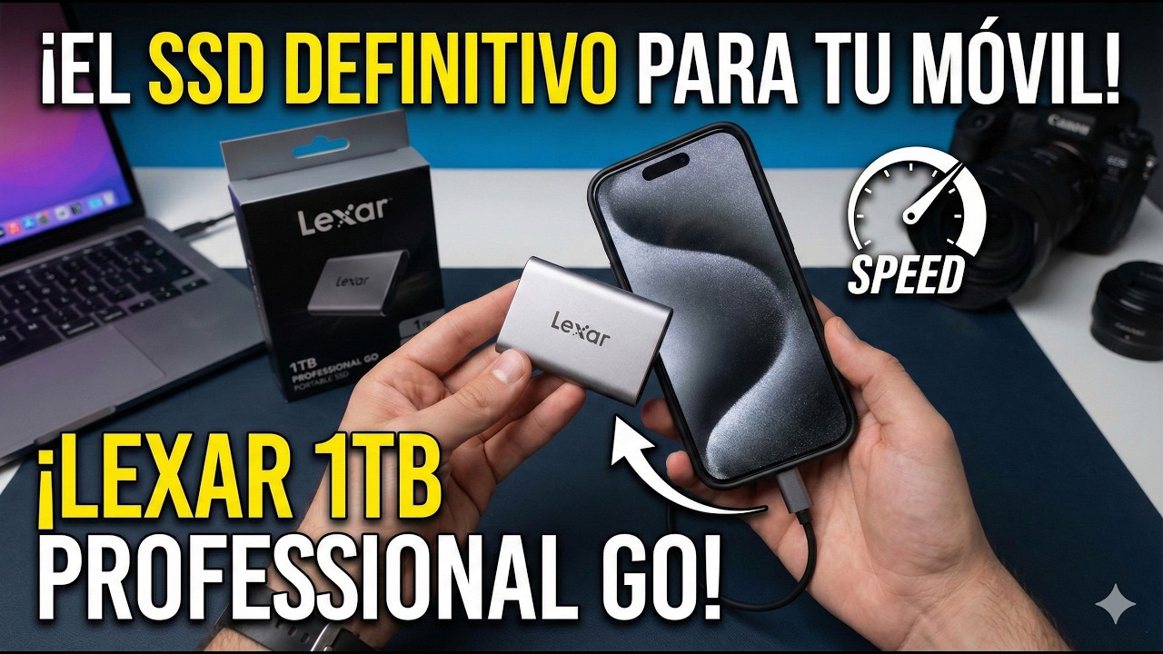 ¡El SSD PERFECTO para iPhone 15 Pro! Graba ProRes 4K sin límites | Lexar Professional Go 1TB