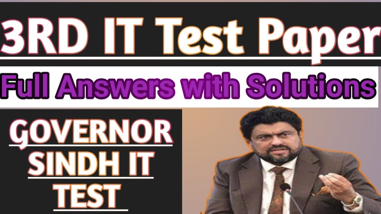 3rd Entry Test Governor Sindh Complete Solved paper with solution#trending #governorsindh#viralvideo