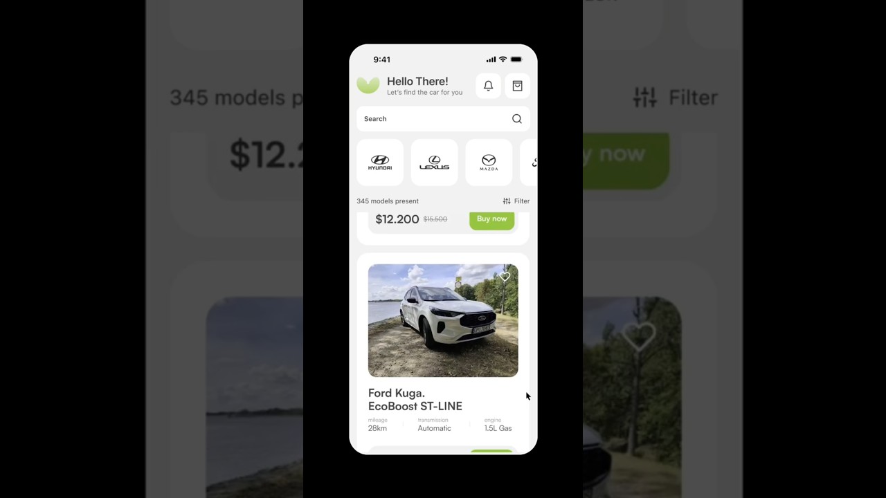 How to create mobile app. Quick Figma Tutorial Car Sales App Home Screen UI Short Preview