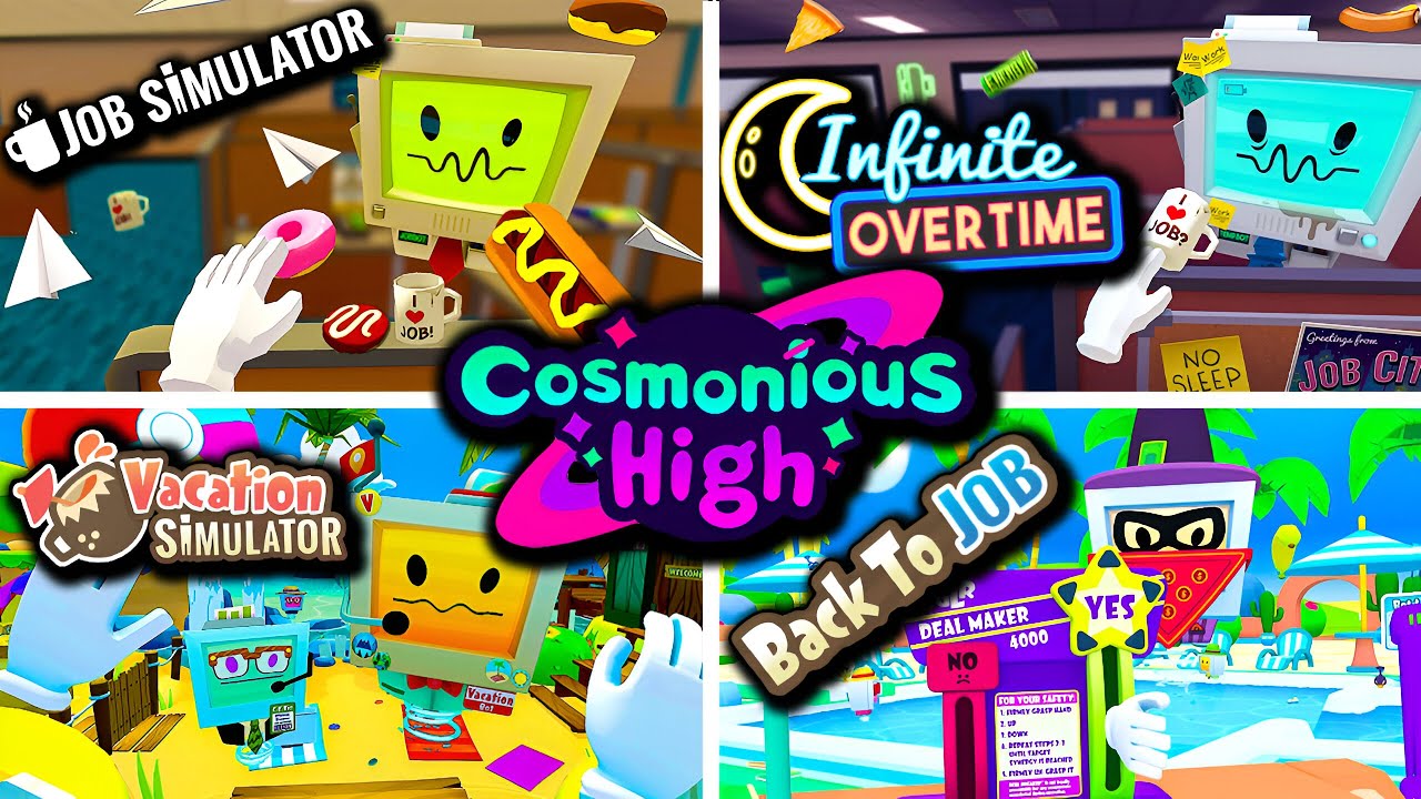 Owlchemy Labs VR Marathon | Job Sim + Infinite OT | Vacation Sim + Back to Job | Cosmonious High