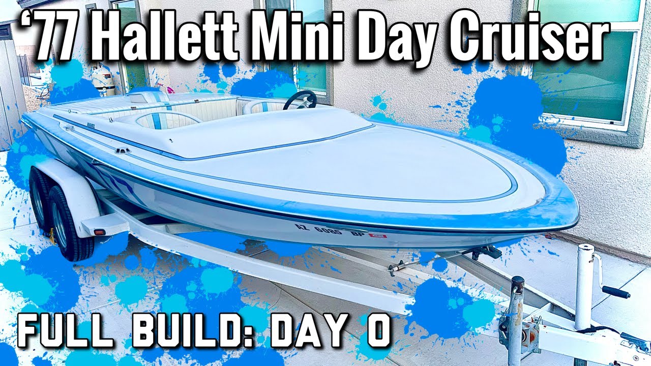 Реставрация мини-круизера Hallett Mini Day Cruiser Jet Boat 1977 года BBF 460 Berkley Jet