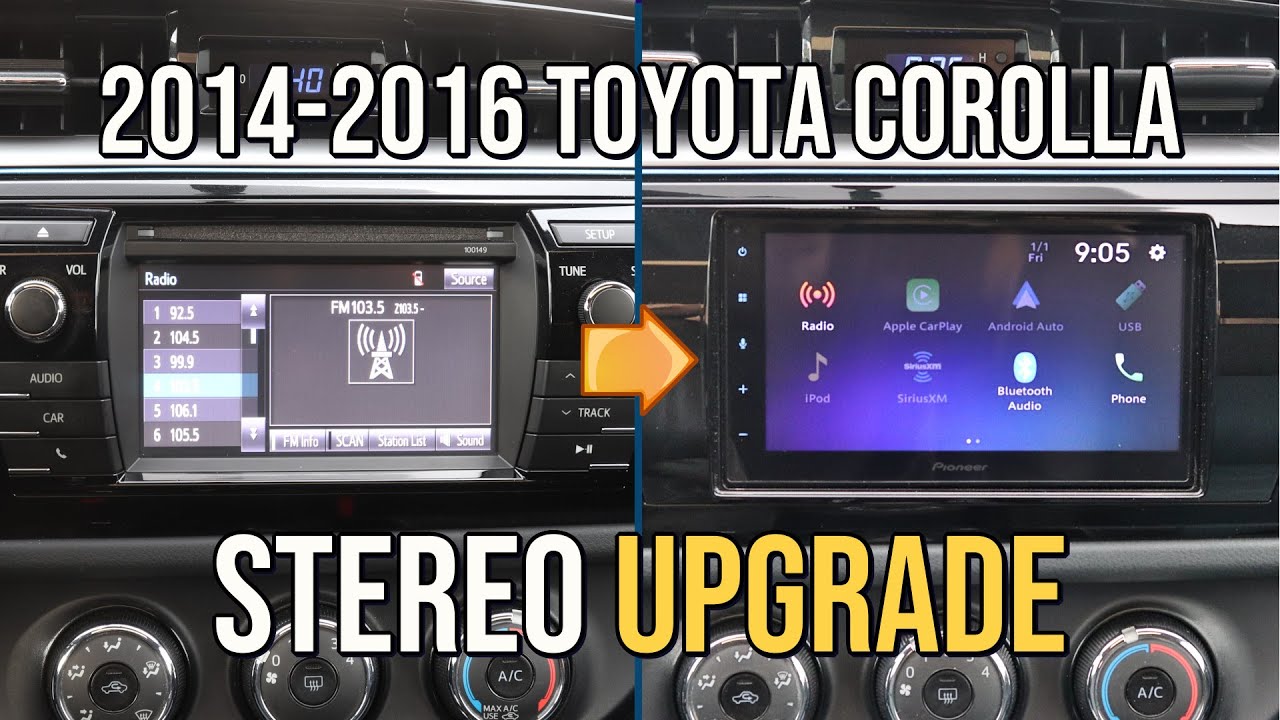 Обновление стереосистемы, Toyota Corolla — снятие и установка магнитолы 2014, 2015, 2016, 2017