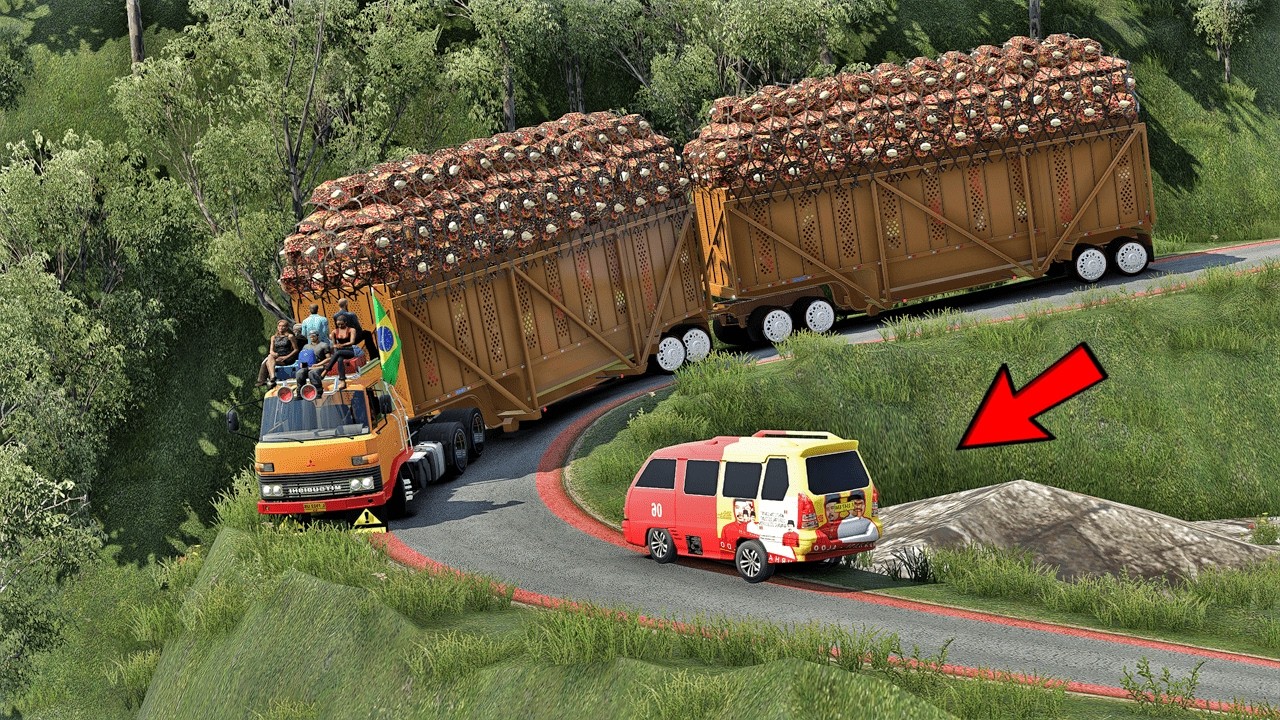 Overloaded Trailer - the most dangerous road | Euro Truck Simulator 2