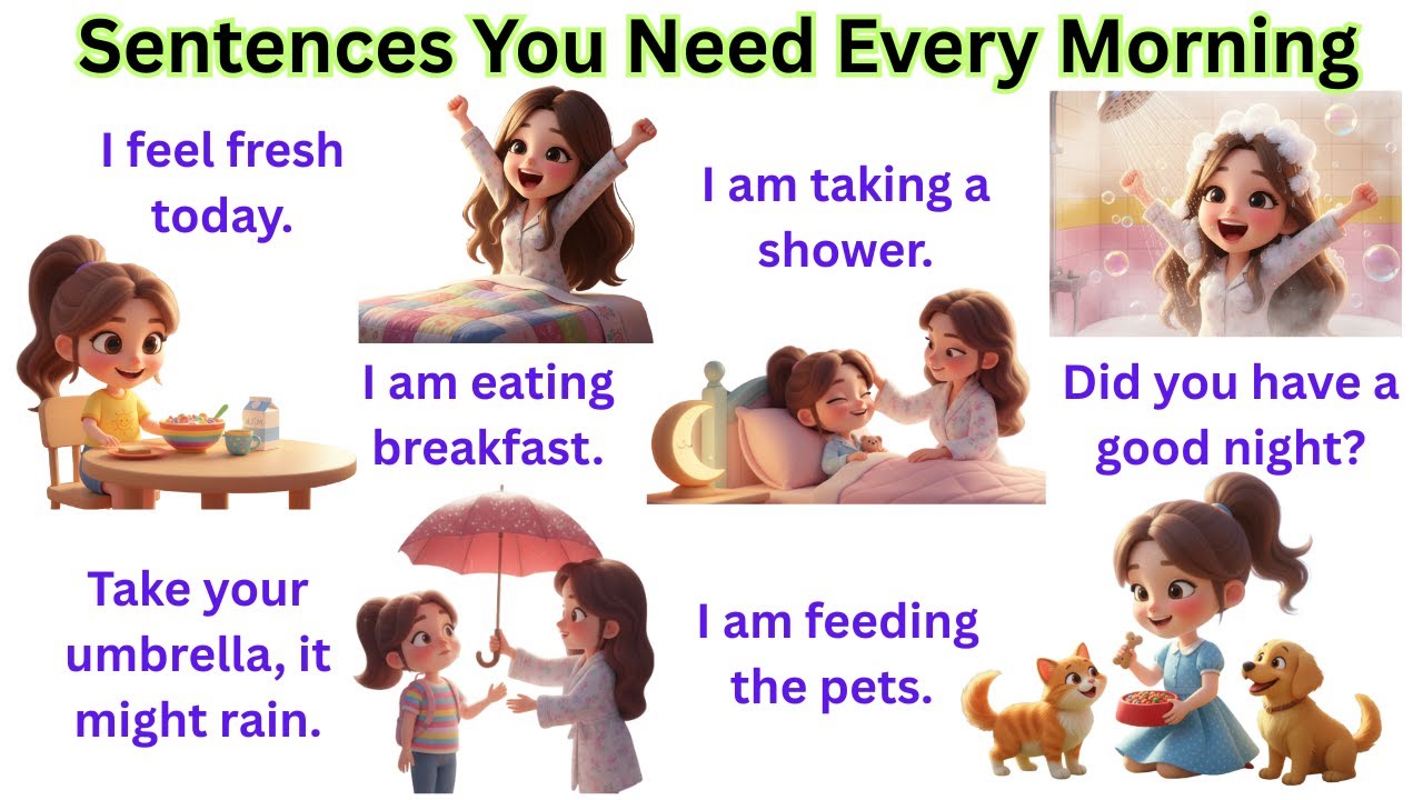 100 Daily Use English Sentences for Morning Routine | Sentences You Need Every Morning|Learn English