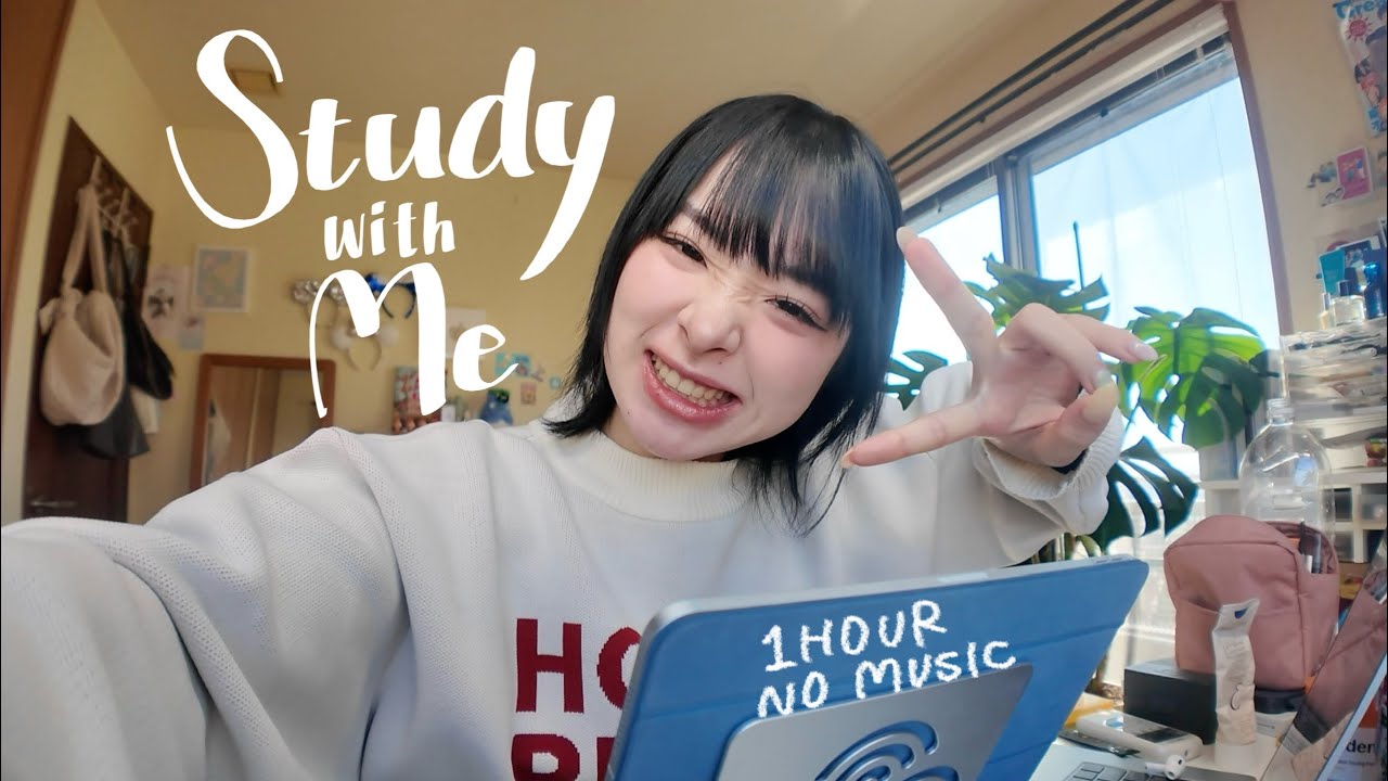 study with me⛄️年末もちょっとお勉強しよう！1hour | no music
