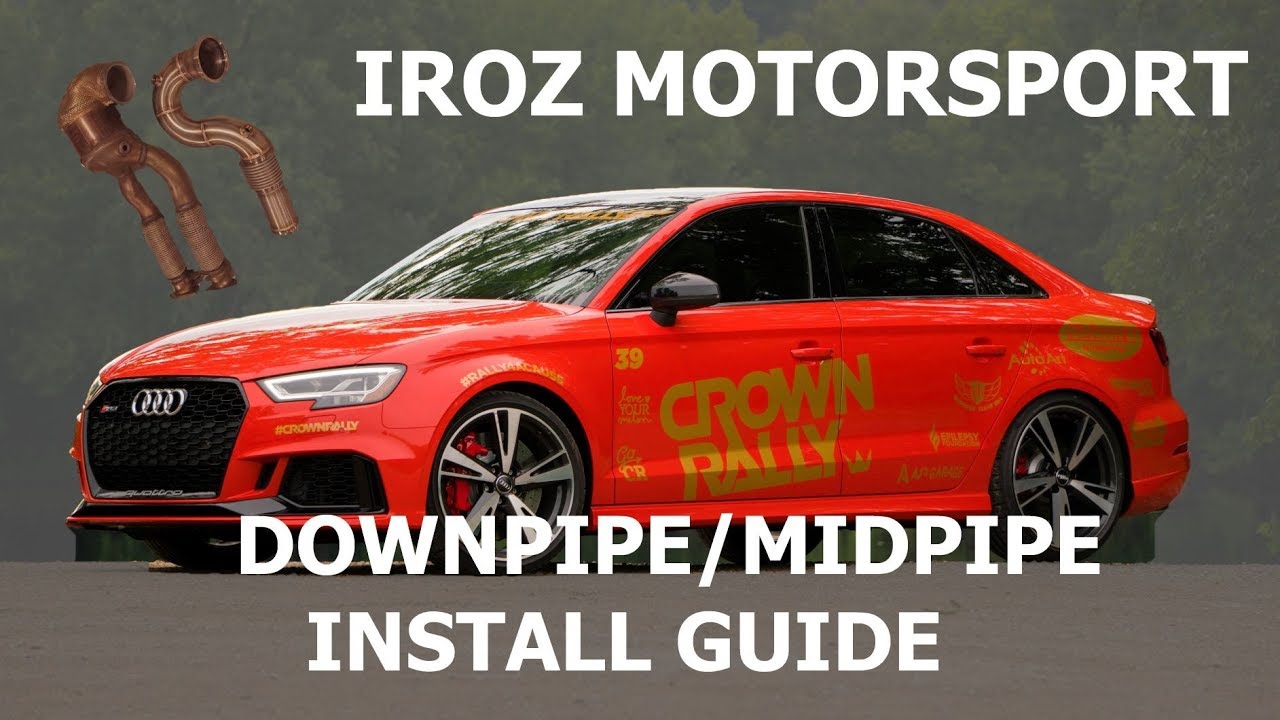 Выхлопная система Audi RS3 | Выхлопная система Iroz Stage 1, даунпайп, мидпайп | Со звуком!