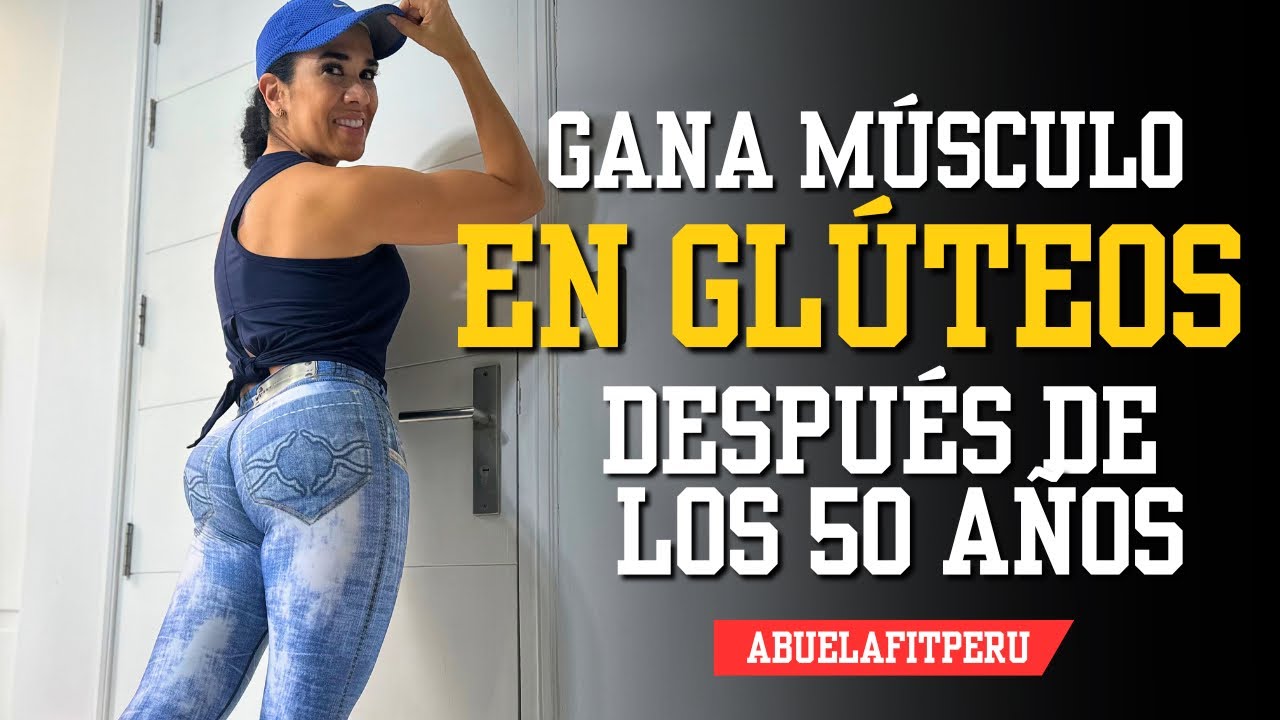 GANA MÚSCULO EN GLÚTEOS CON MÁS DE 50 años EN PARED! #abuelafitperu #fitness #gymencasa #glutes