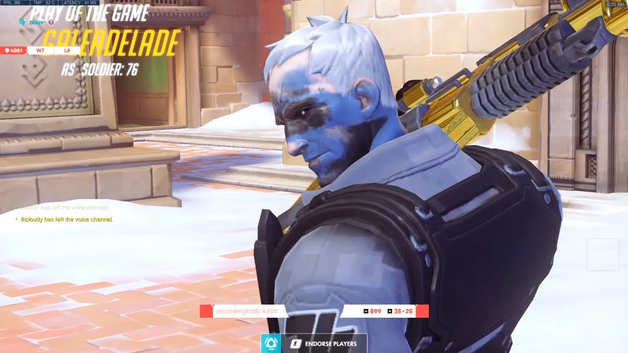 GALE NANO SOLDIER 76! 39 ELIMS! POTG! [ OVERWATCH SEASON 23 TOP 500 ]