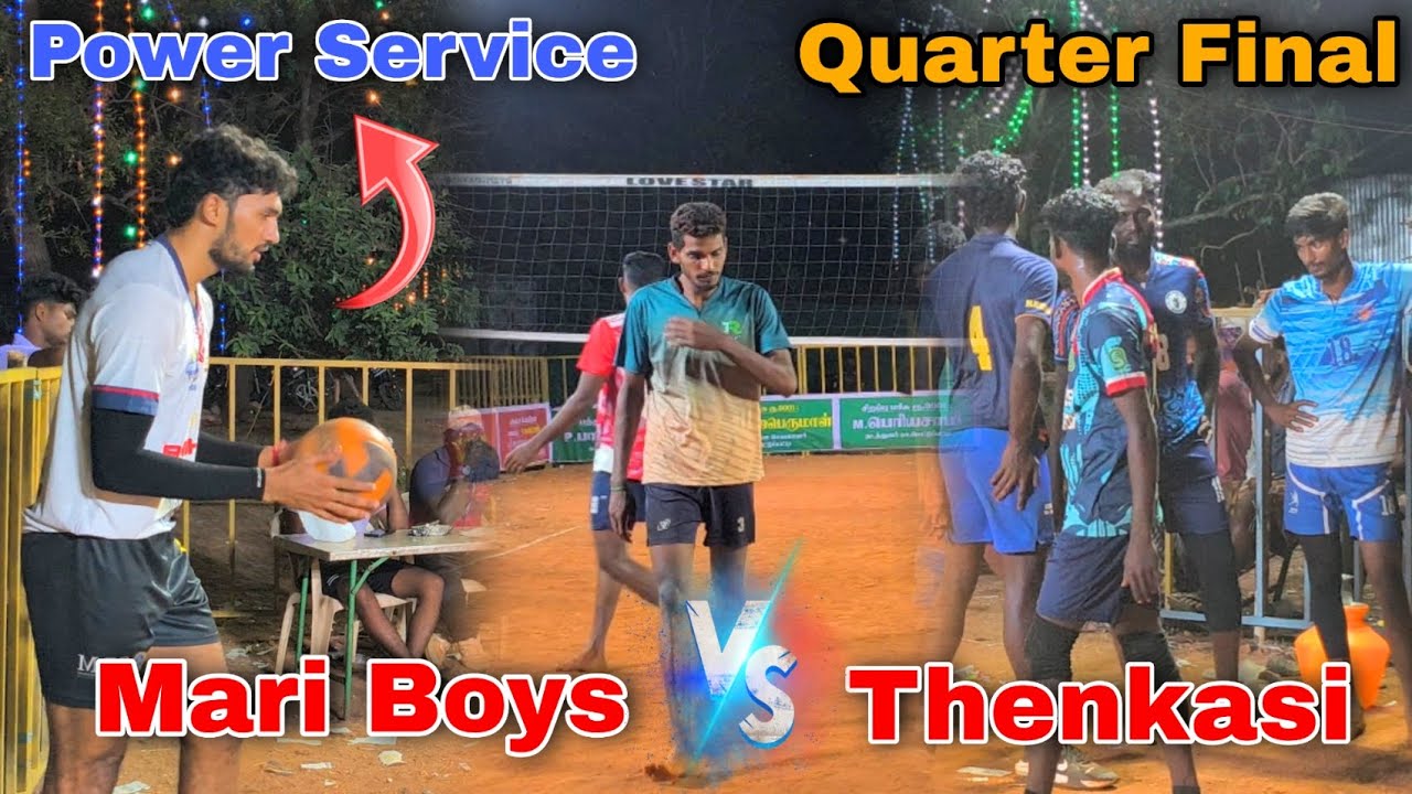 Mari Boys Thoothukudi 🆚 Thenkasi ‼️[ Set 1 ] Ragul Powerfull Service 🔥#viral#video 