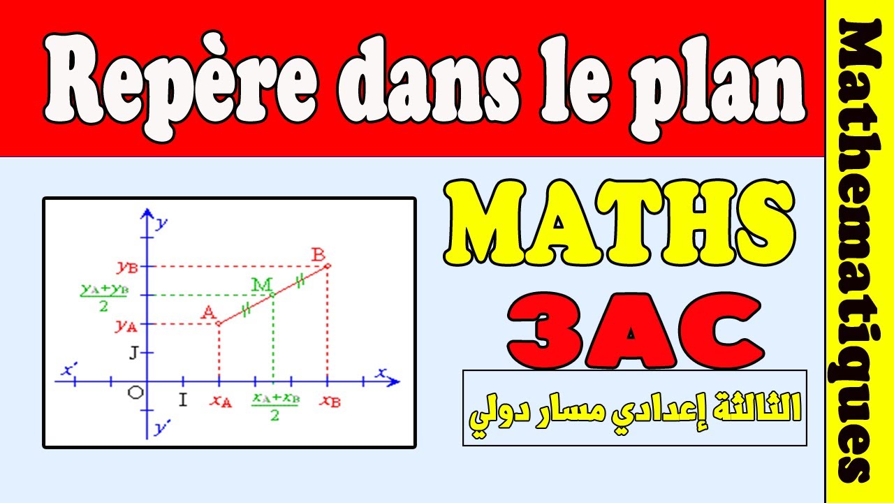 Repère dans le plan 3 année collège | cours MATH 3 année collège