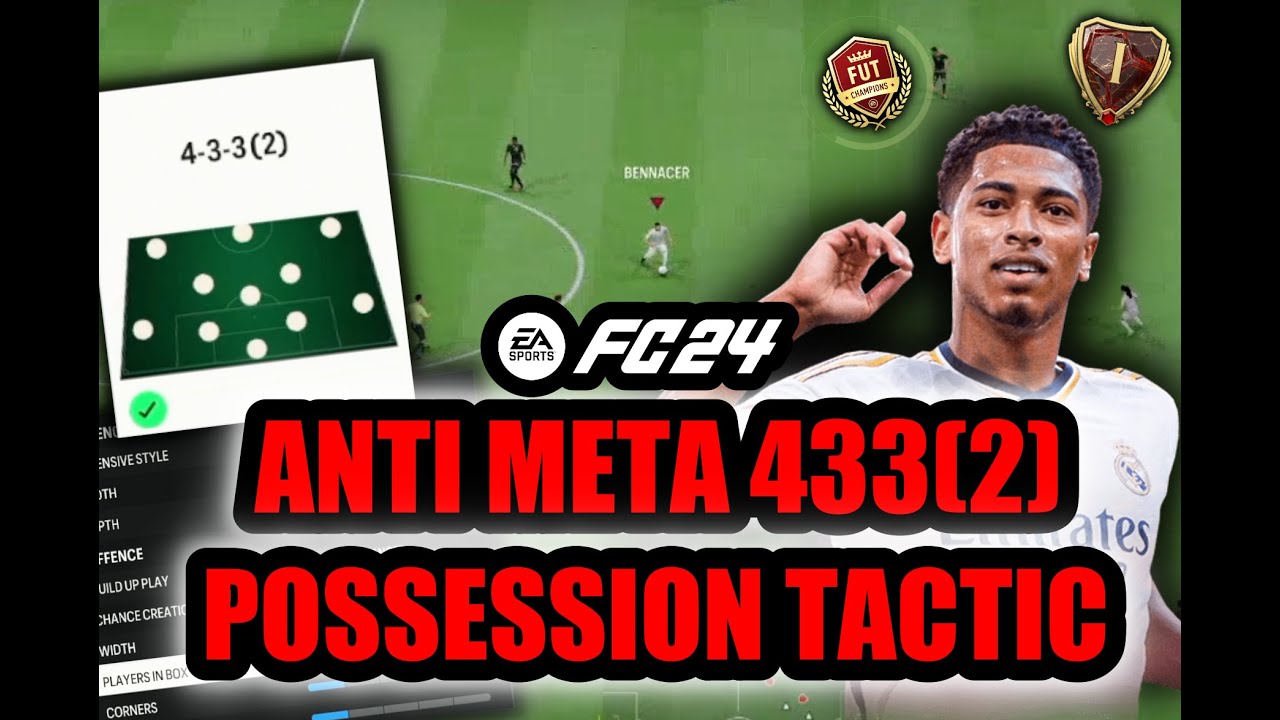 *Anti-Rat!*🚨 Elite 4-3-3(2) Custom Tactics to control & play authentic football in EA FC 24!