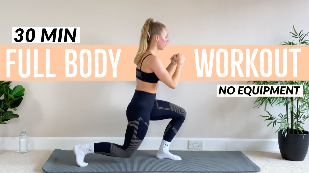 30 MIN FULL BODY WORKOUT // No Jumping, No Equipment (With Warm Up & Cool Down)
