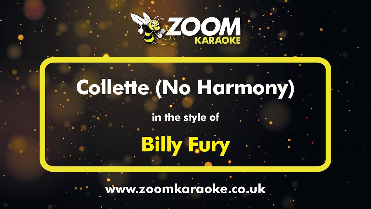 Billy Fury - Collette (No Harmony) - Karaoke Version from Zoom Karaoke