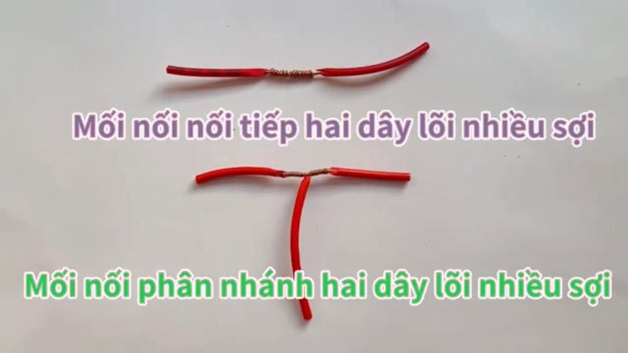Cách nối nối tiếp và phân nhánh dây dẫn lõi nhiều sợi - công nghệ 9 Lắp đặt mạng điện trong nhà