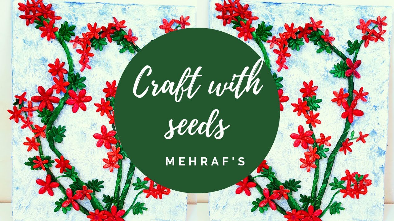 Beautiful craft with seeds/Wall hanging idea with seeds/Seeds craft idea/Mehraf's