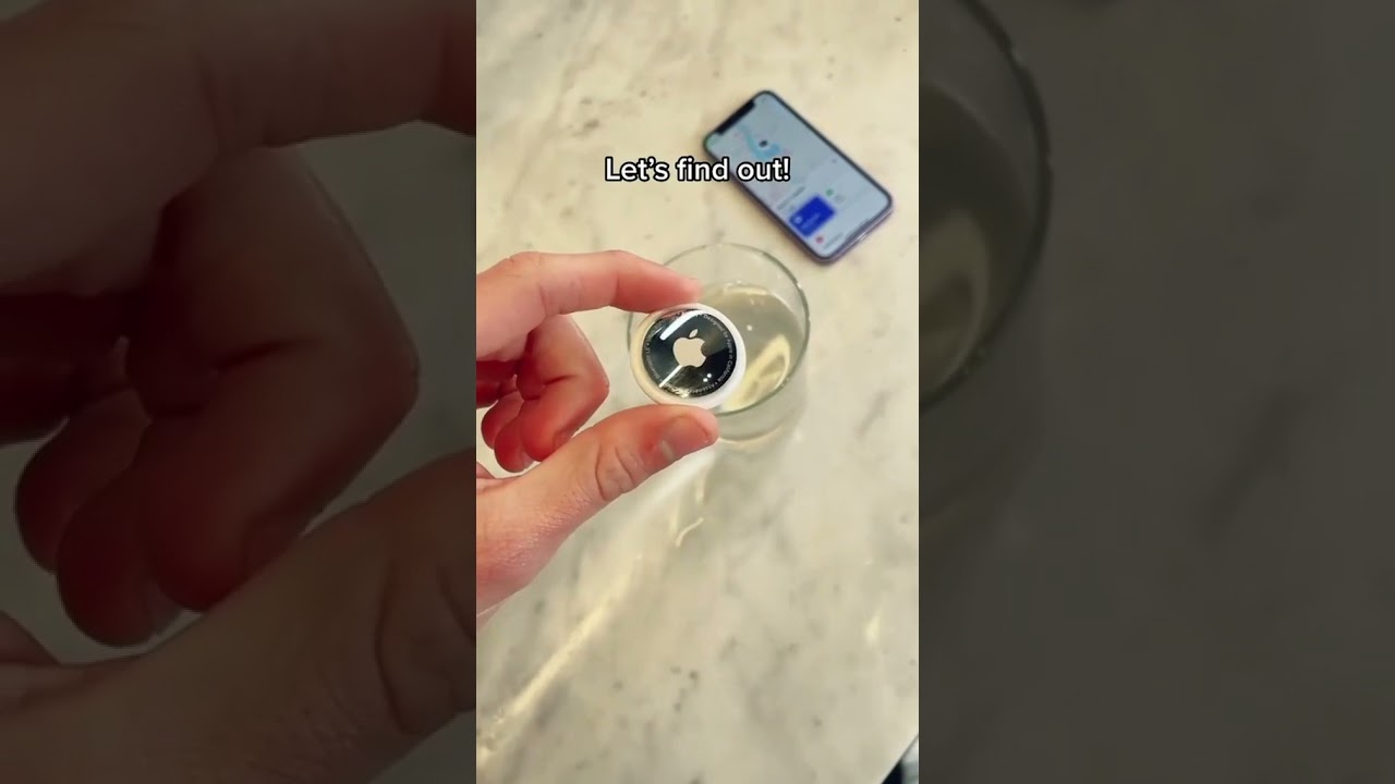 is the Apple AirTag Waterproof ? Let's find out | #shorts #airtags