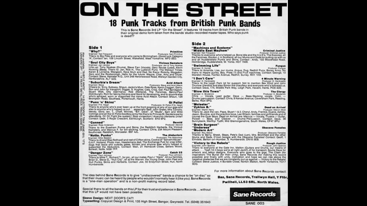 On The Street - UK Oi/Punk Comp 1984 (Side 2)