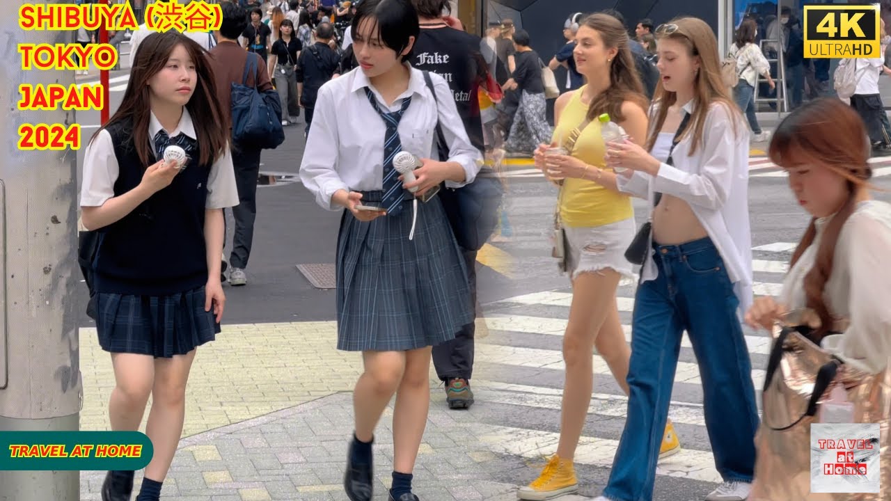4k hdr japan travel 2024 | Walk in Shibuya (渋谷) Tokyo Japan |  Relaxing Natural City ambience